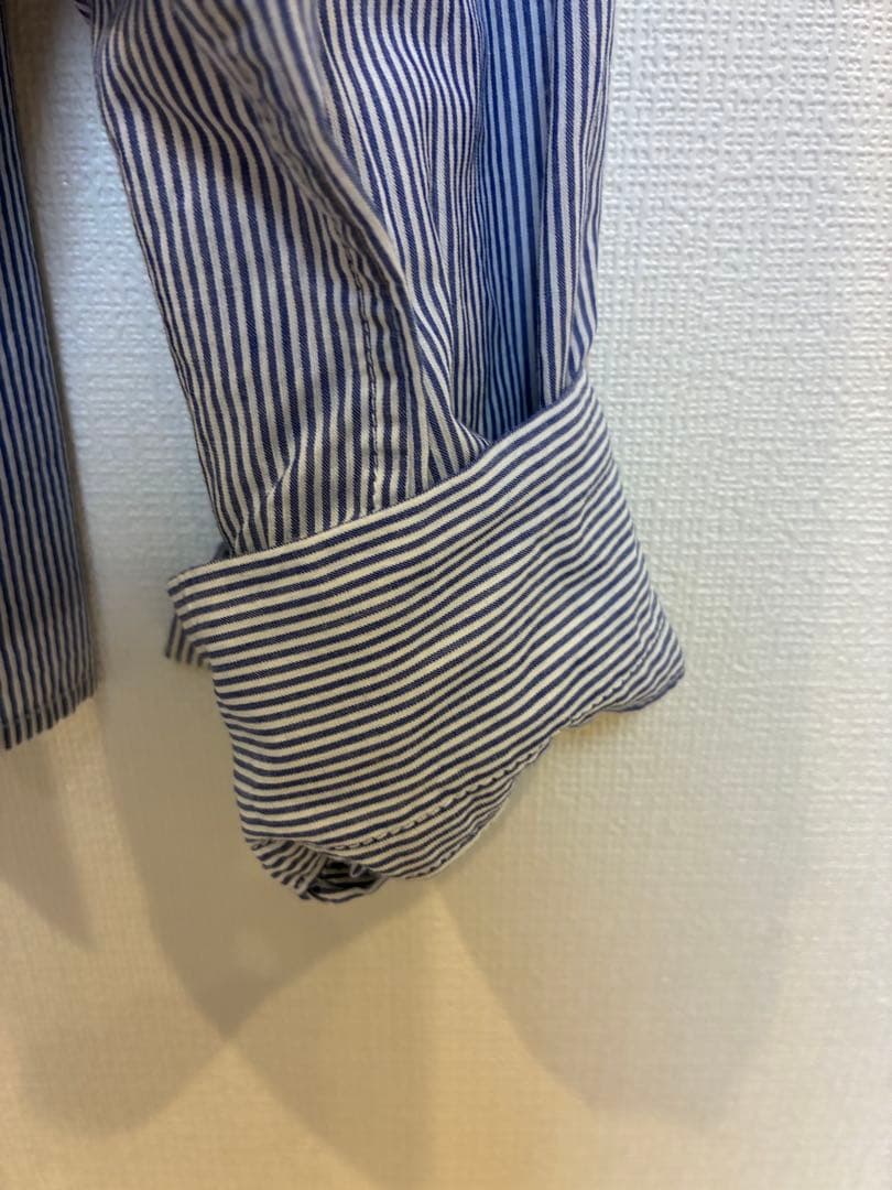 美品　SLOBE IENA ミニフリルブラウス　ブルー