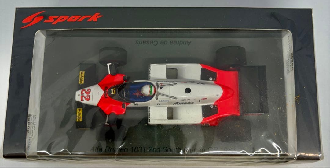 美品 1/43 スパーク アルファロメオ 183T 南アフリカGP 1983