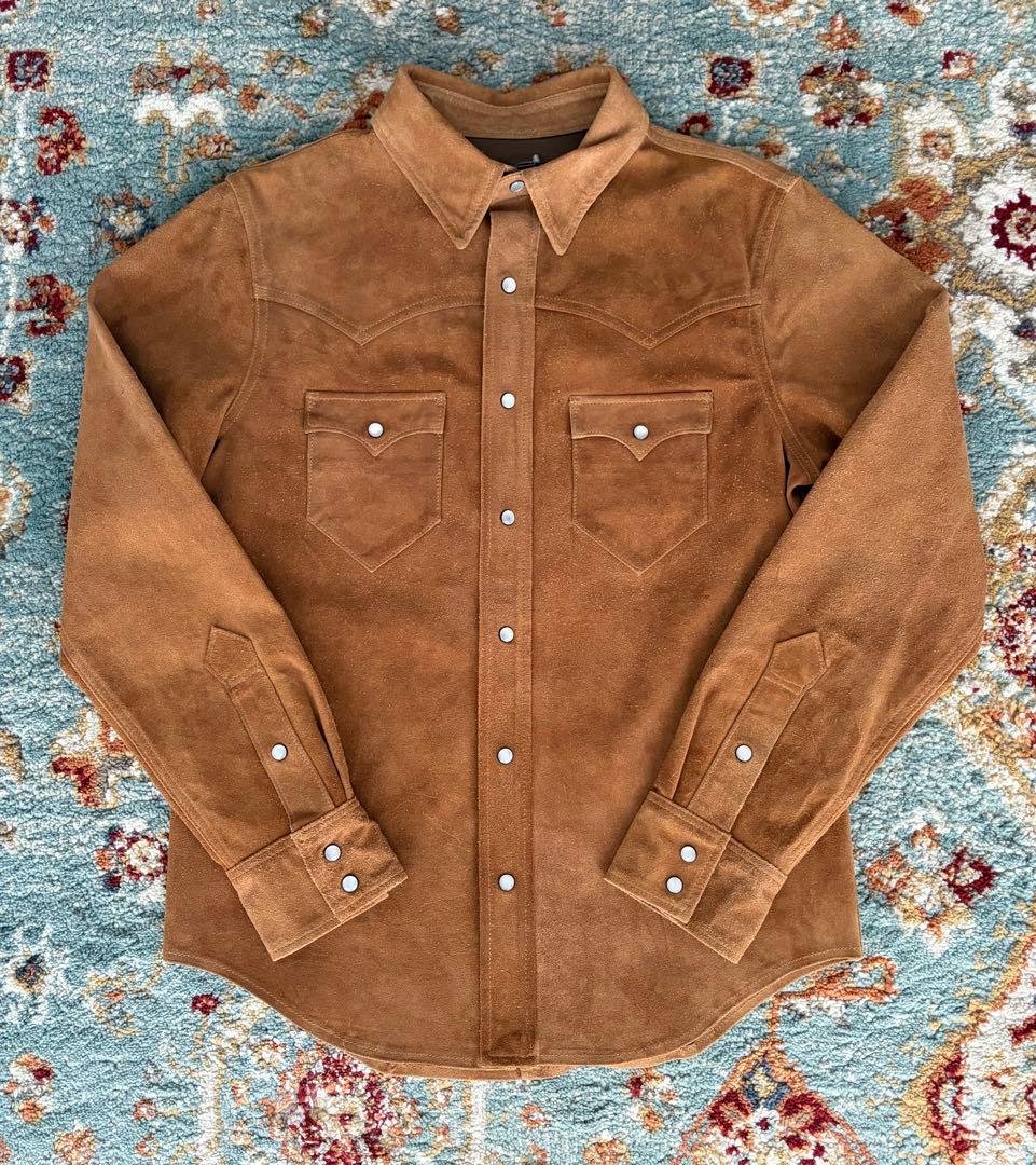 【最終価格!!!】未使用 RRL Suede Western Shirt
