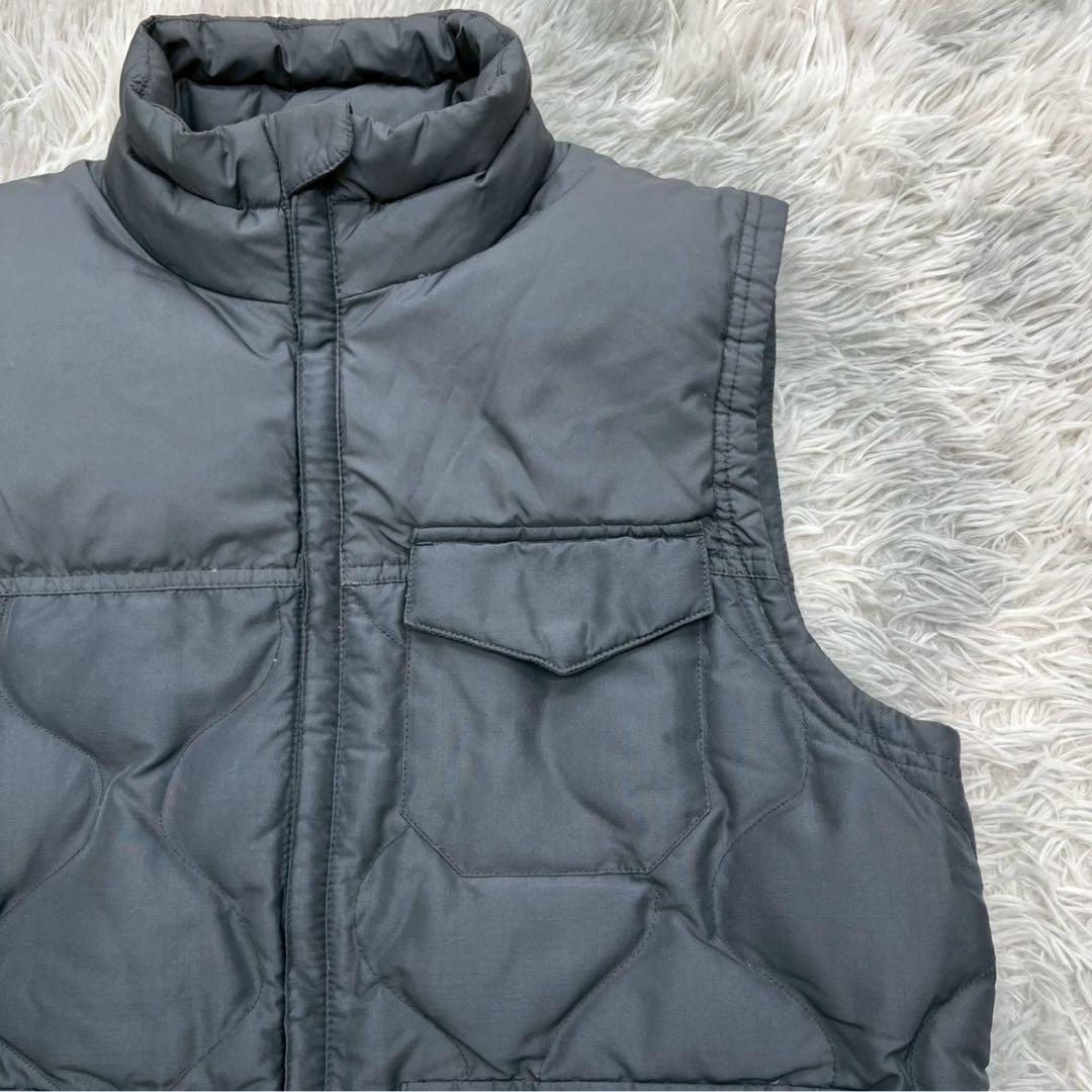 【STUSSY ステューシーダウンベスト中綿キルティンググレーM】