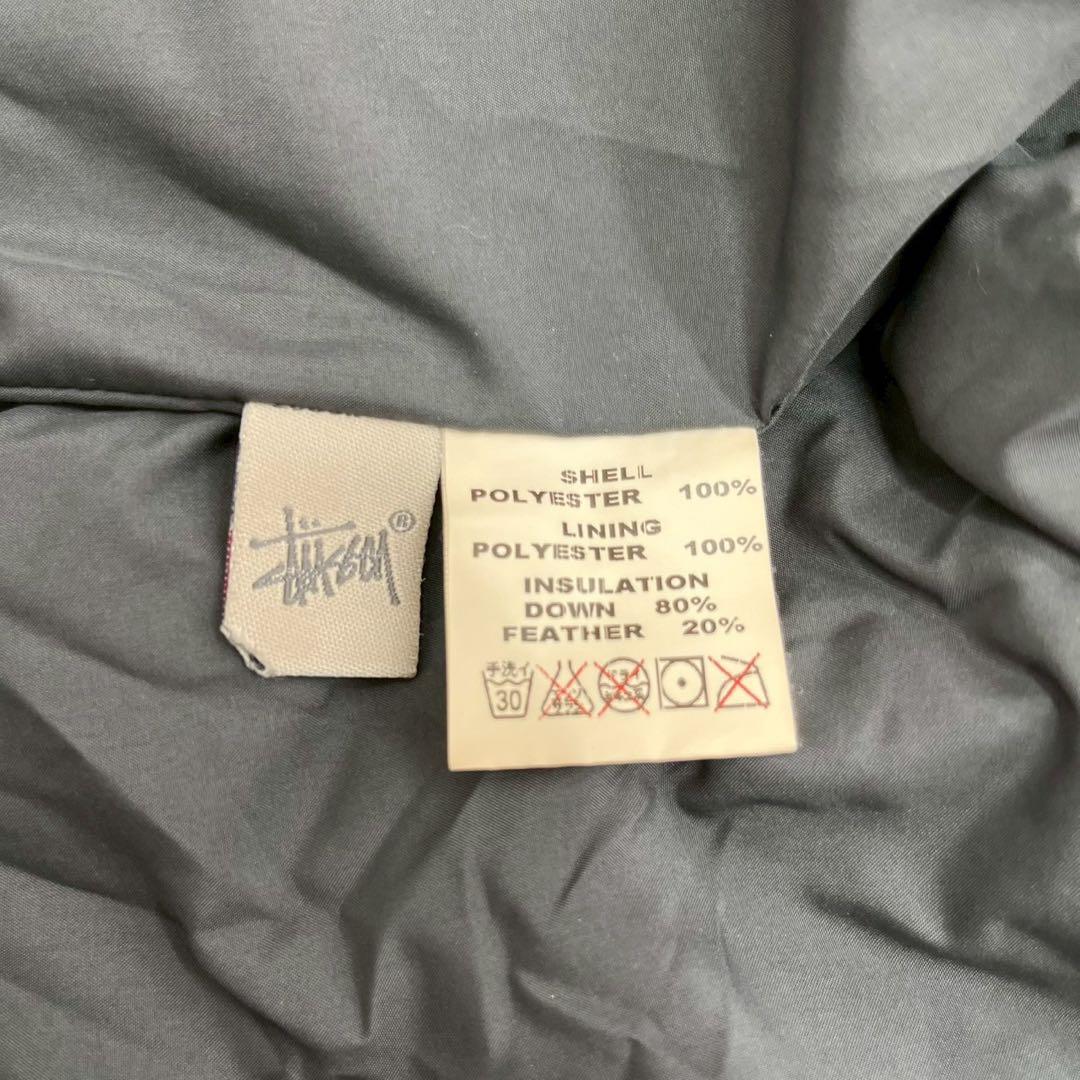 【STUSSY ステューシーダウンベスト中綿キルティンググレーM】