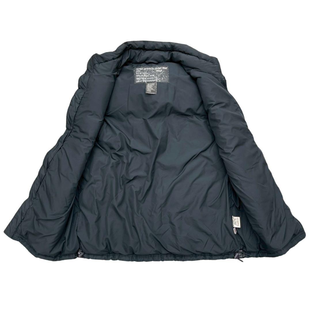 【STUSSY ステューシーダウンベスト中綿キルティンググレーM】