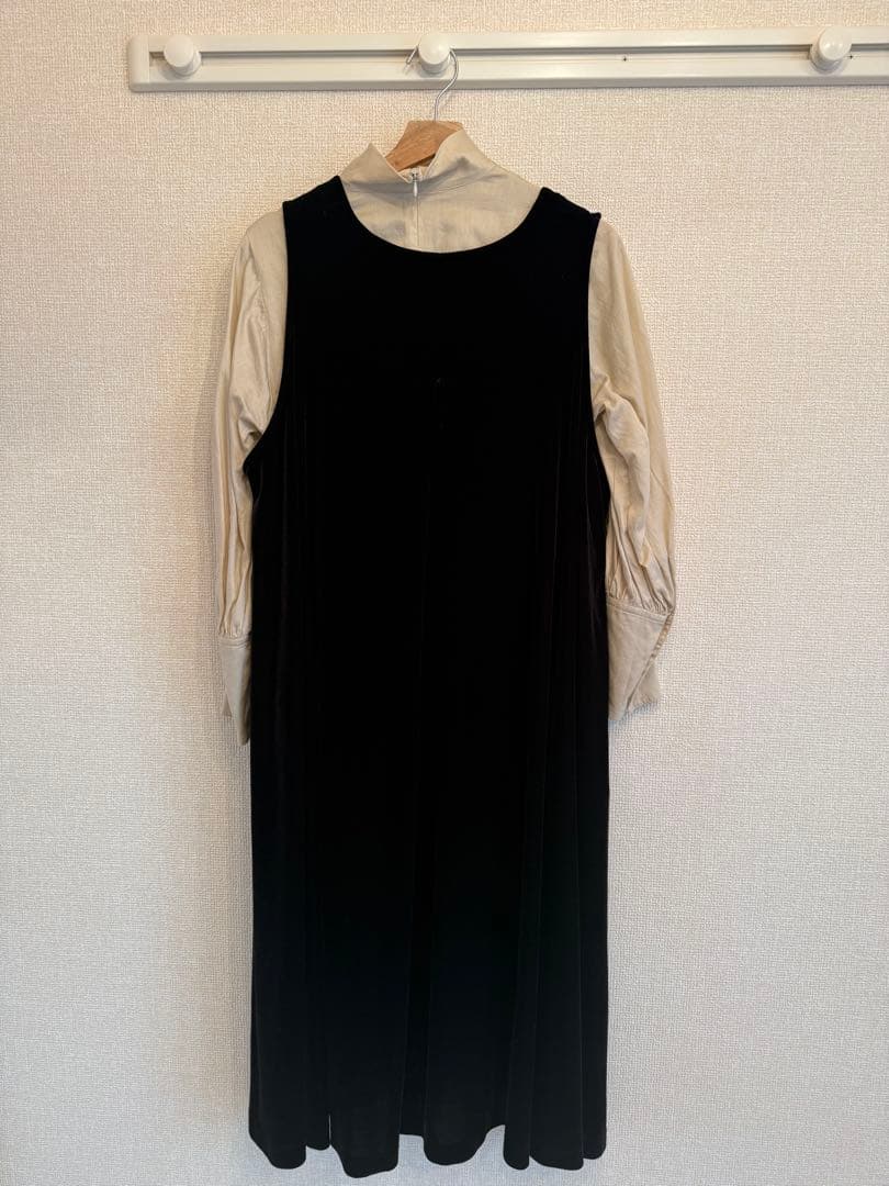 【セット販売】foufouベロアワンピース、ドレスシャツ