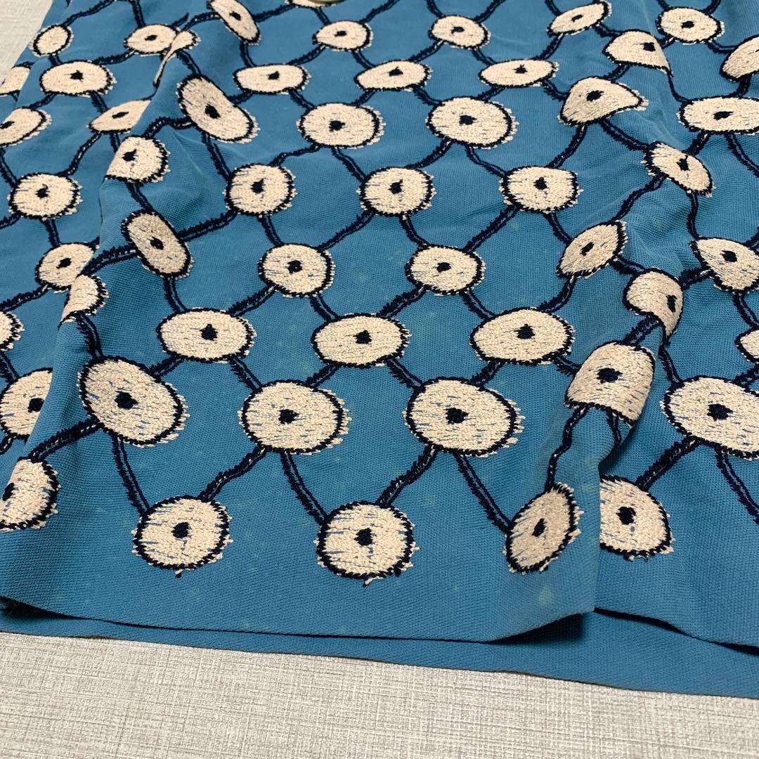 ミナペルホネン フレンチスリーブワンピース コパン 総柄刺繍 40