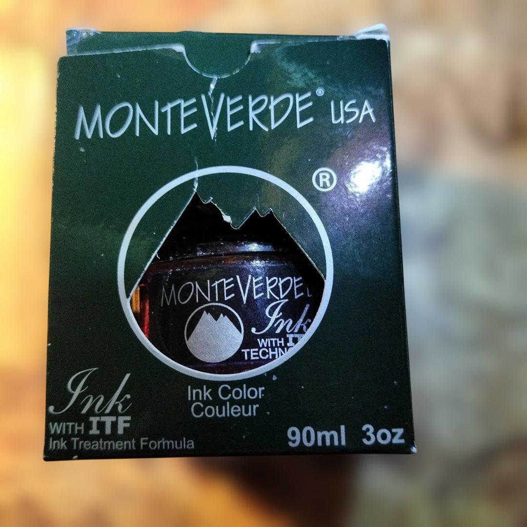 パ*ス様 Monteverde ブラウン万年筆とバーガンディのインク