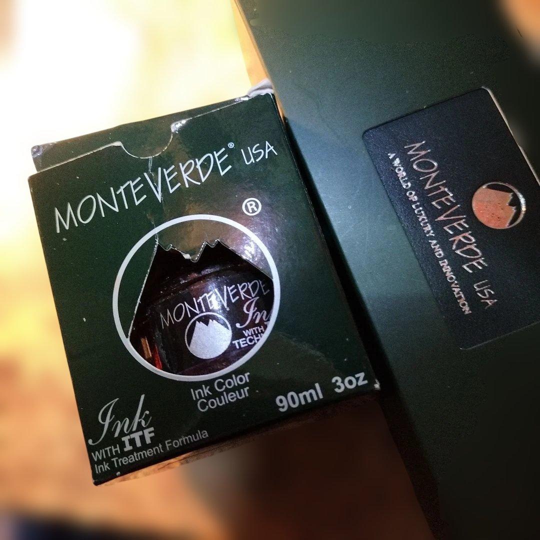 パ*ス様 Monteverde ブラウン万年筆とバーガンディのインク