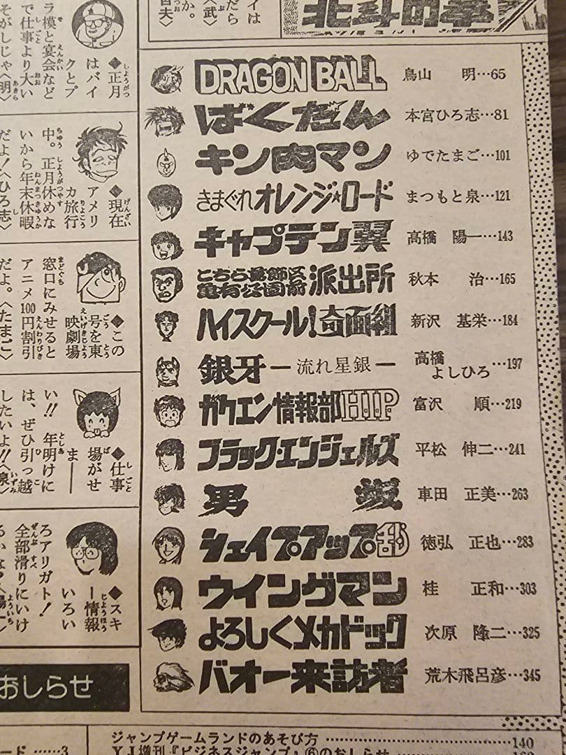 週刊少年ジャンプ　1985年　新年4・5合併号