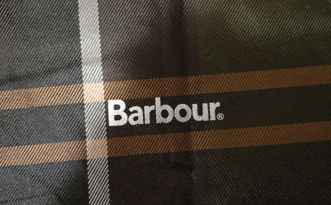 Barbour チェック柄 レインポンチョ　フリーサイズ　フード一体