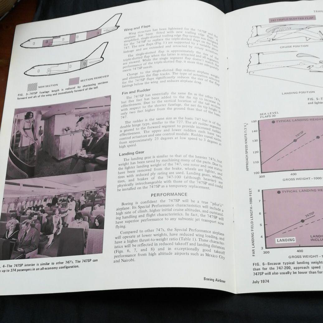 【ヴィンテージ】BOEING Airliner 希少 JULY 1974年度版