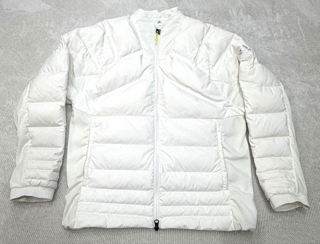 アディダス adidas ホワイト キルティングダウンジャケット XL ゴルフ