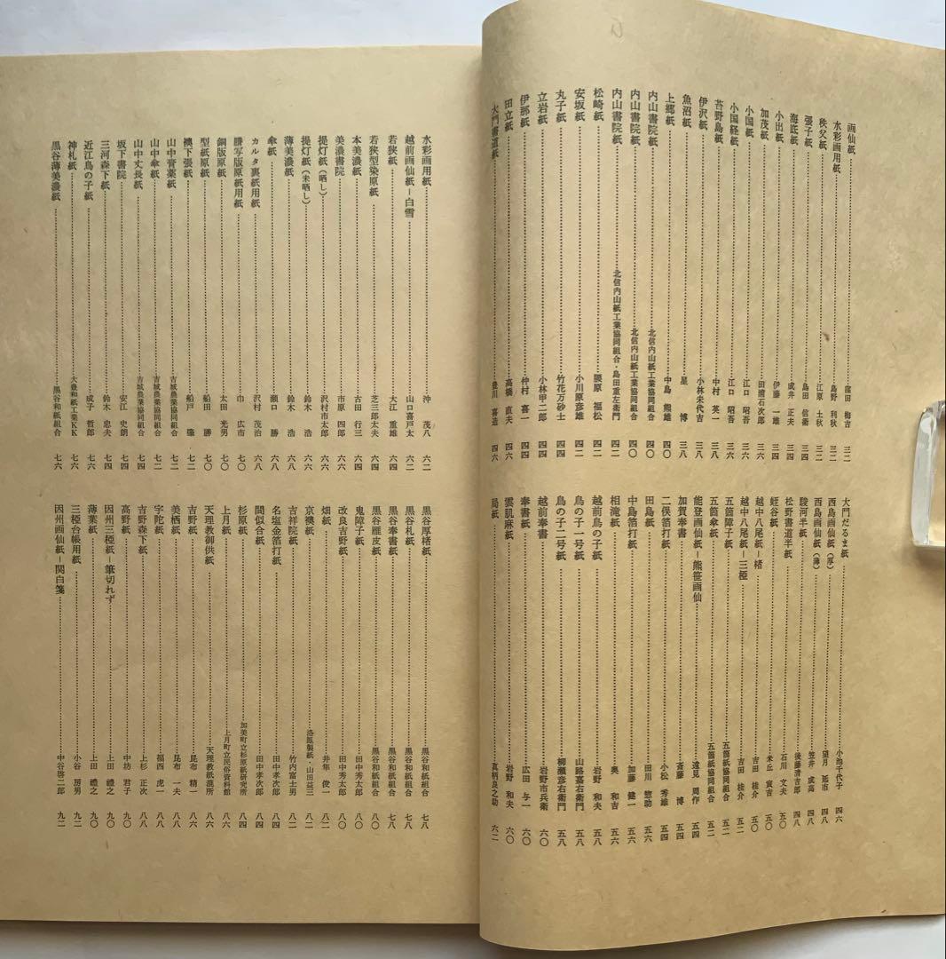 『手漉和紙』毎日新聞版　S50年　生漉紙他450点　日本の手漉和紙の集大成　民藝