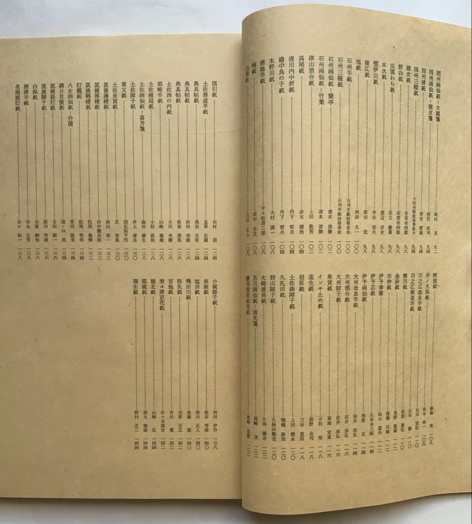 『手漉和紙』毎日新聞版　S50年　生漉紙他450点　日本の手漉和紙の集大成　民藝