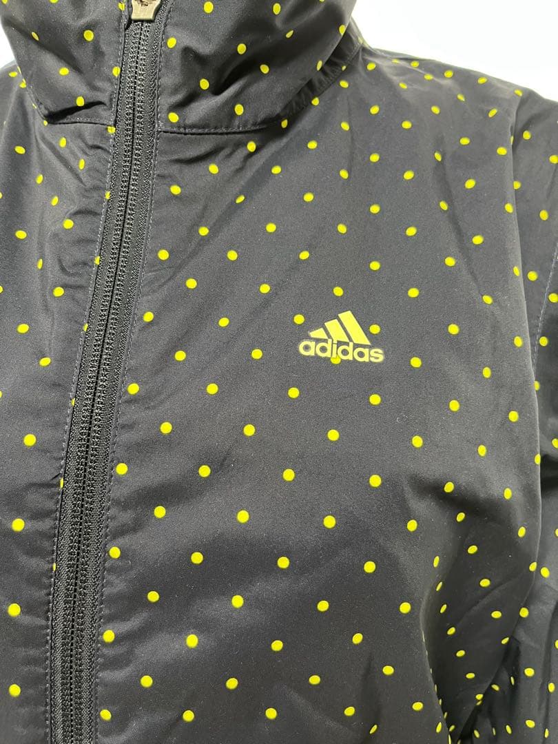 ★adidasゴルフ★レインコート★ドット柄★収納袋付き サイズL