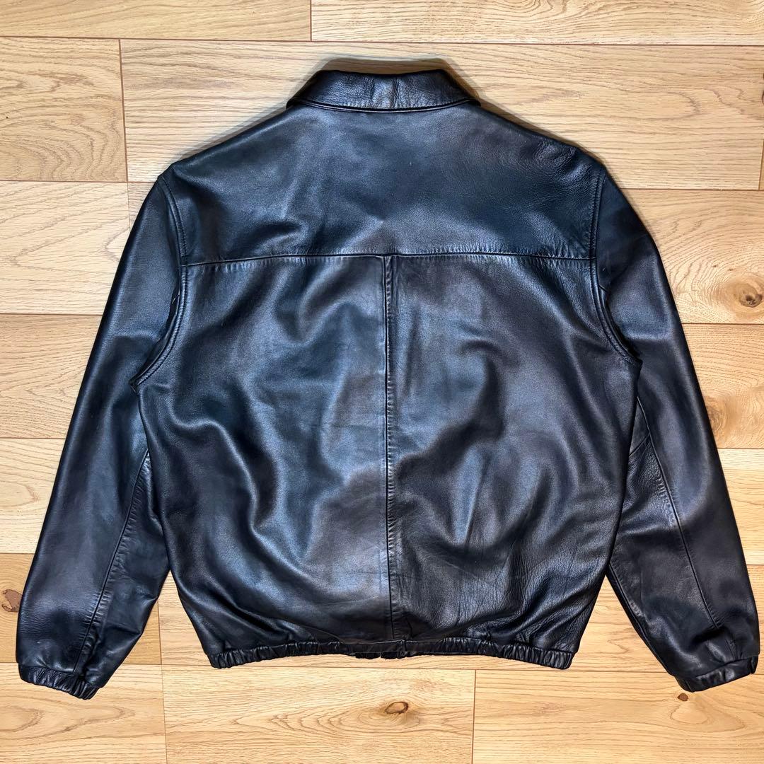 【名作】Polo Ralph Lauren :レザースイングトップ. Black