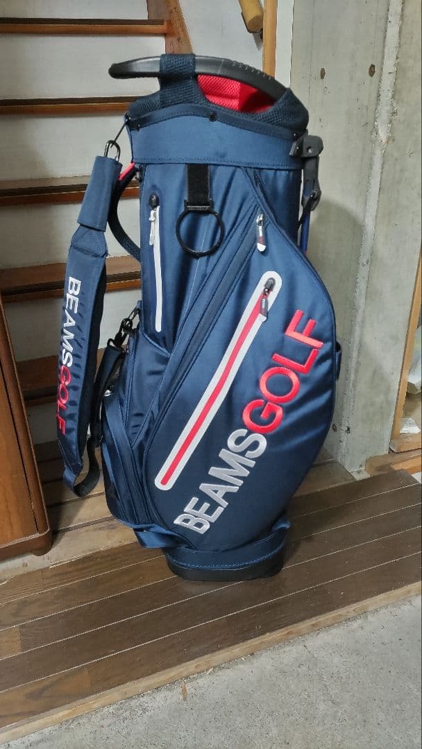るちん　BEAMS GOLF スタンドバッグ ネイビー　アイアンカバー付