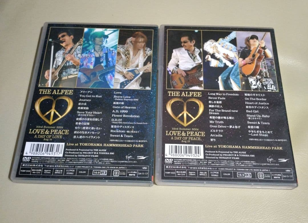 THE ALFEE 2004 LOVE & PEACE 2枚組DVD