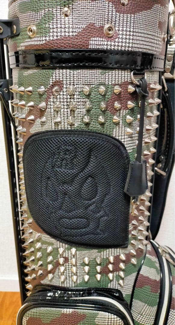 レア 限定品 ほぼ未使用 ラッセルノ スタッズ ゴルフ キャディバッグ 迷彩柄
