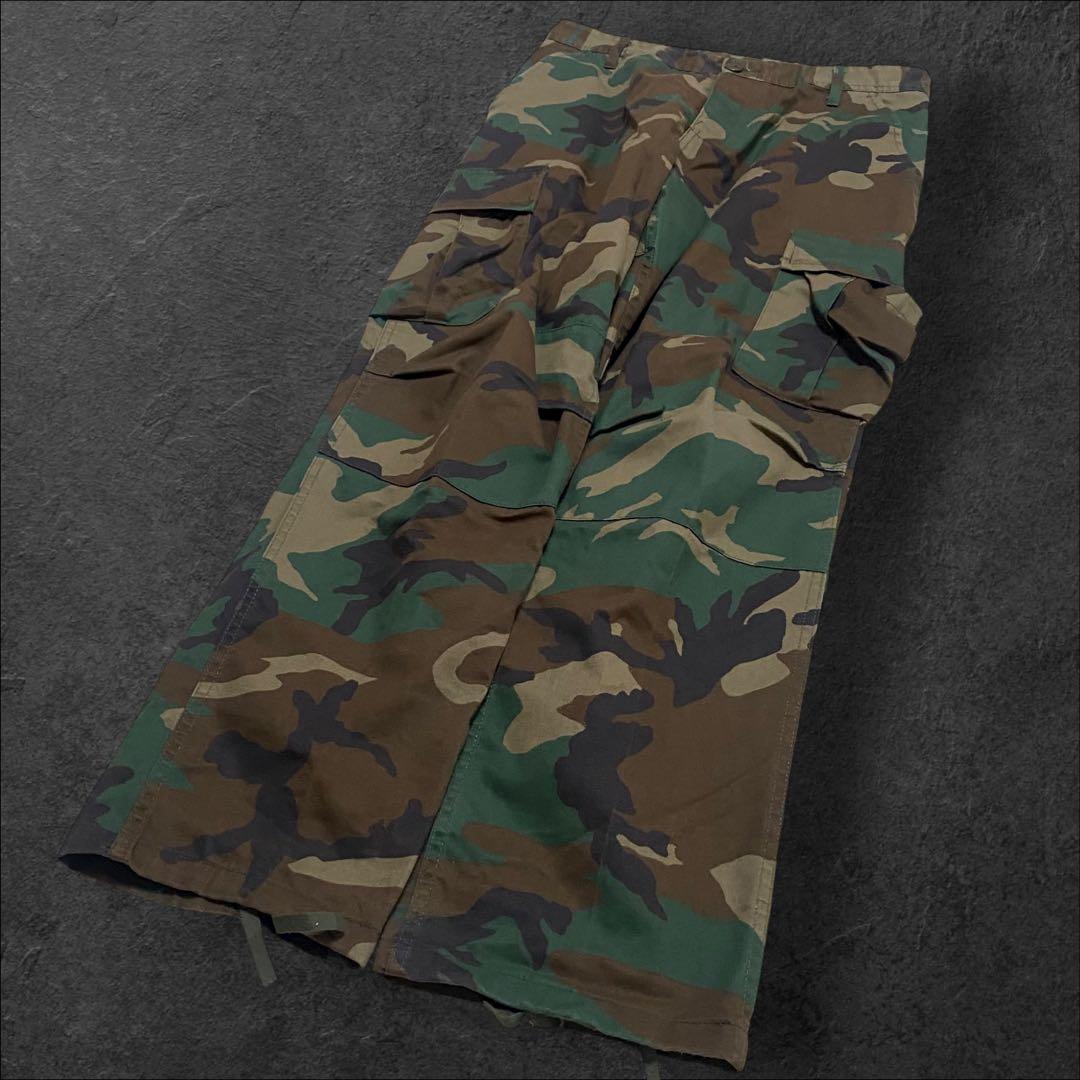 00s archive 極太 迷彩 buggy pants y2k teck M