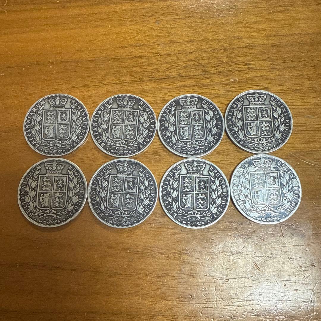 ヤングヘッド　ヴィクトリア女王 銀貨 8枚セット