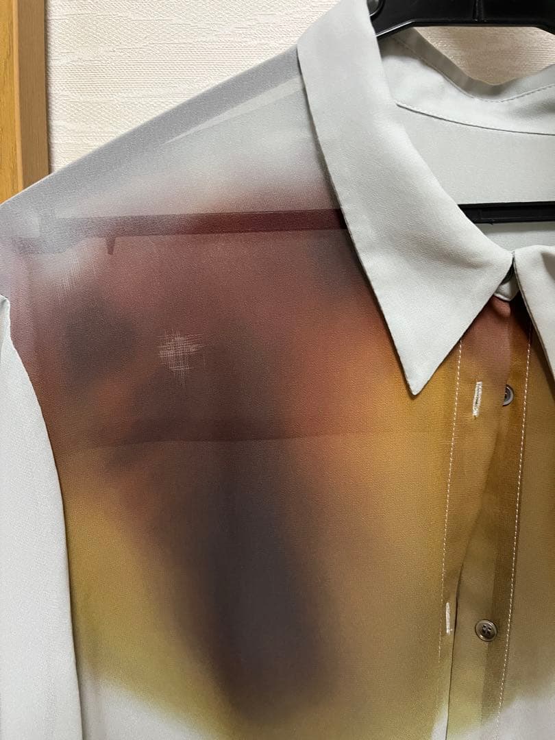 【Knuth Marf】 flower print sheer shirt