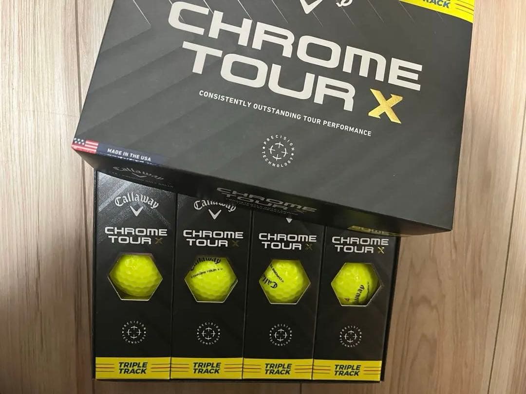 キャロウェイゴルフボール CHROMETOUR X 24 4ピース構造3箱セット