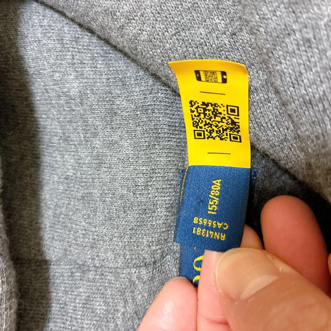 Ralph Laurenグレーパーカーレディースフーディホース刺繍ラルフローレン