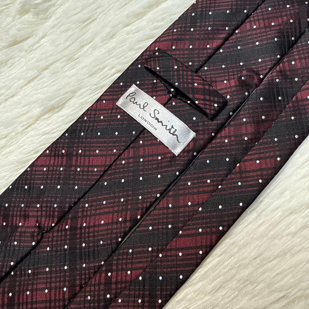 【未使用品】Paul Smith ネクタイ　高級シルク　ドット