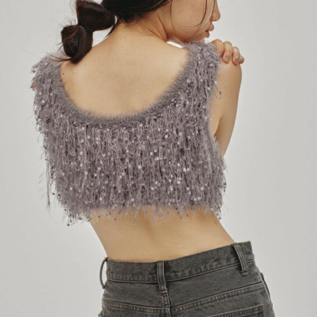 トップス todayful Fringe Knit Bustie