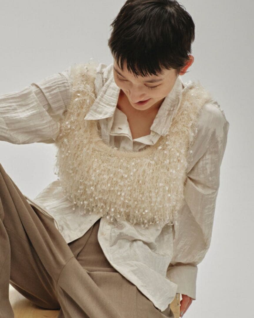 トップス todayful Fringe Knit Bustie