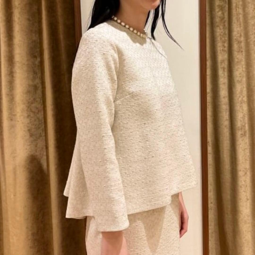 【Demi-Luxe BEAMS 】ストレッチ ツイード プルオーバー 22FO