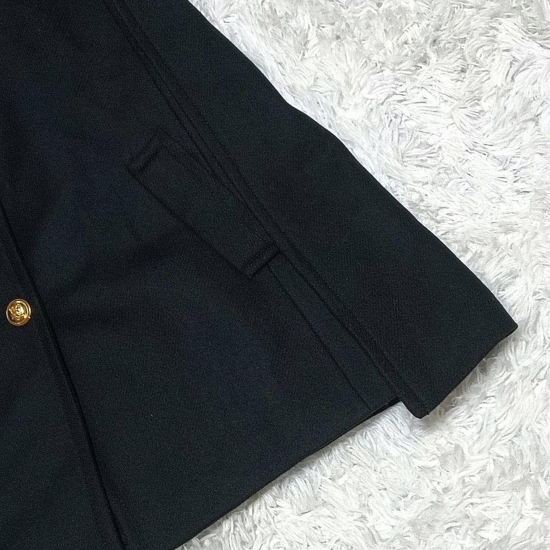 ZARA　ザラ　ケープコート　マンテコ　ポンチョ　金ボタン　ウール　L　黒
