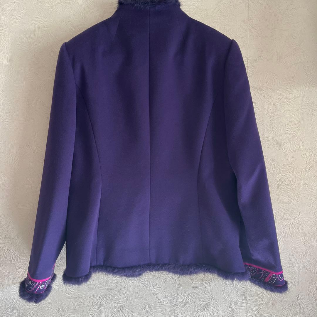 LEONARD ミンクファー付きカシミヤ100%ジャケット