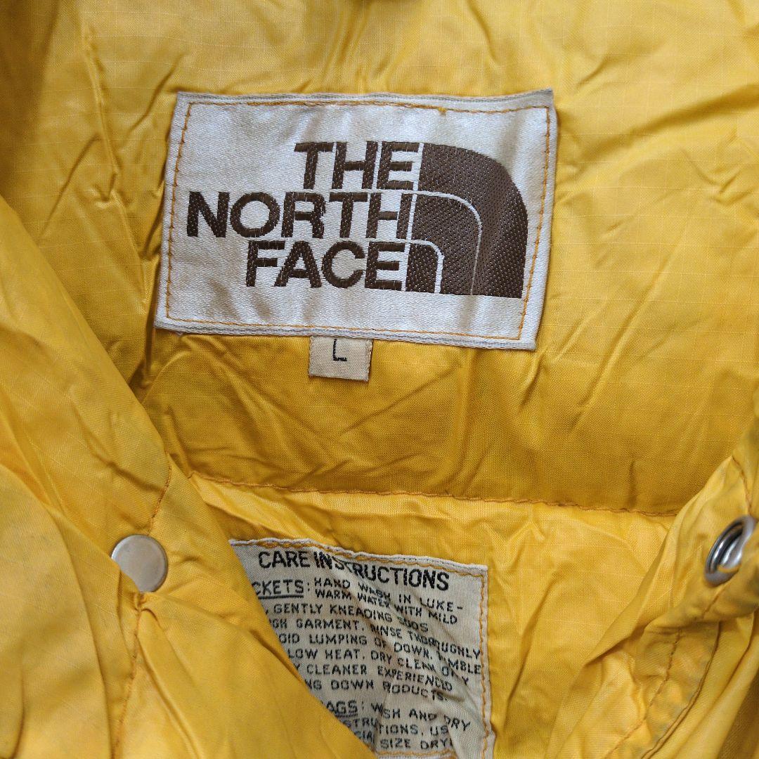 THE NORTH FACE 茶タグイエロー ダウンベスト Lサイズ