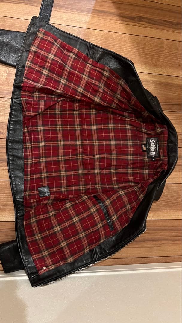 schott 626 レザーダブルライダースジャケット S ショット 618