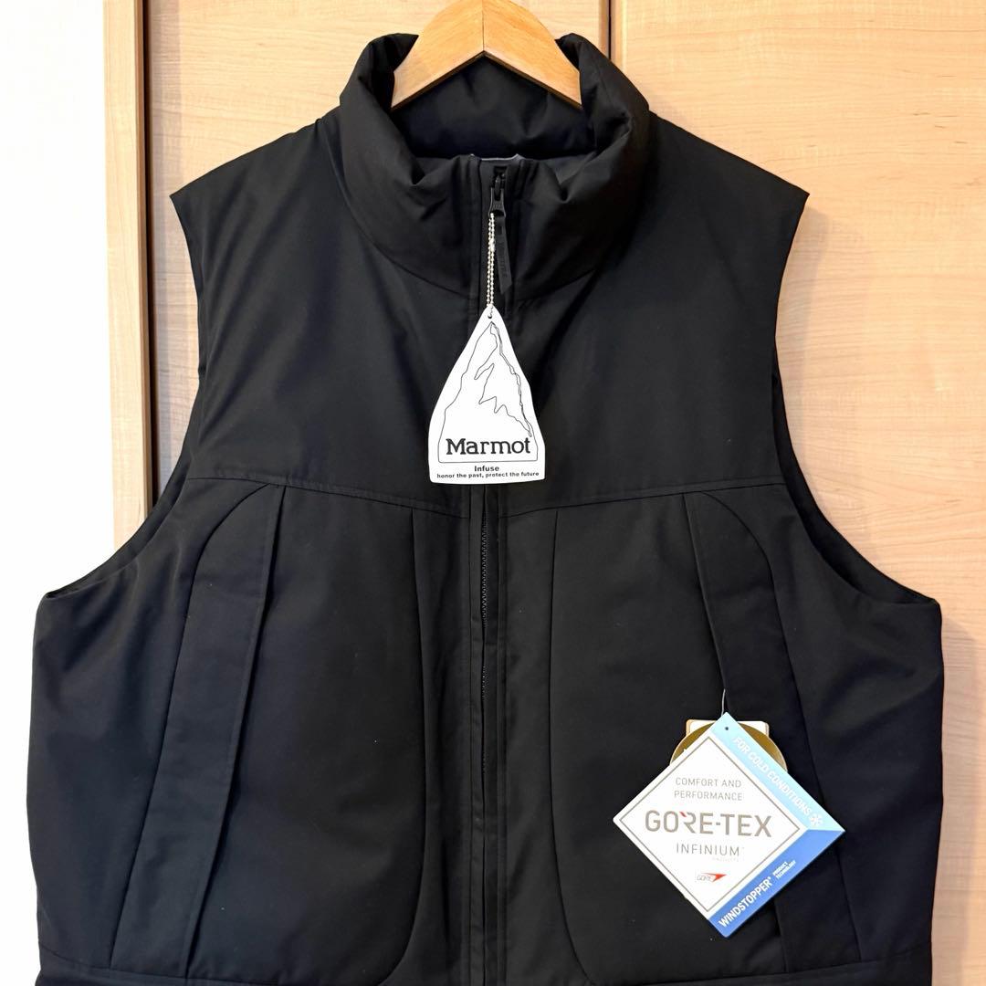 新品未使用 別注 marmot goretex vest ゴアテックス 黒 XL