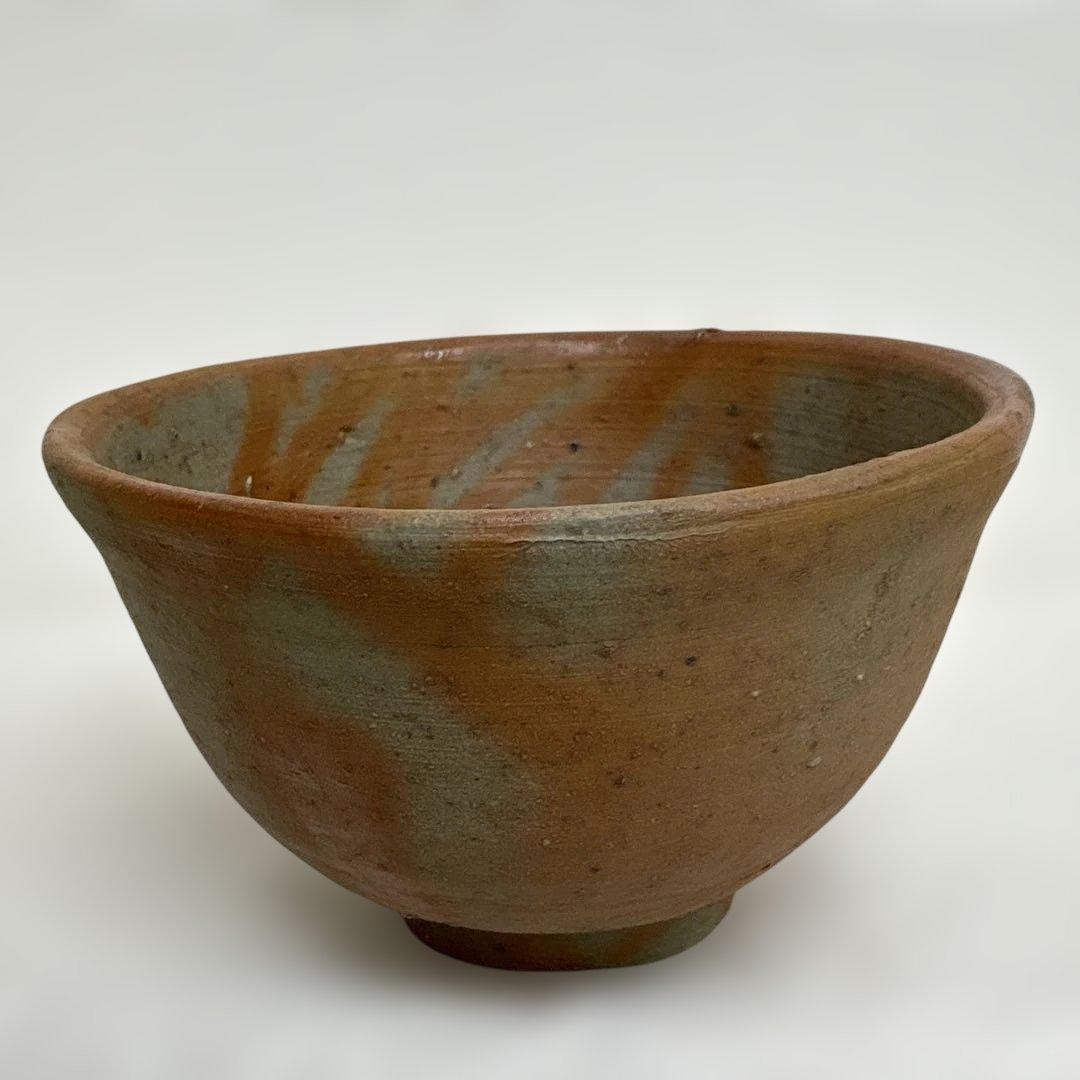 備前焼　藤原建　緋襷茶盌　1971年作