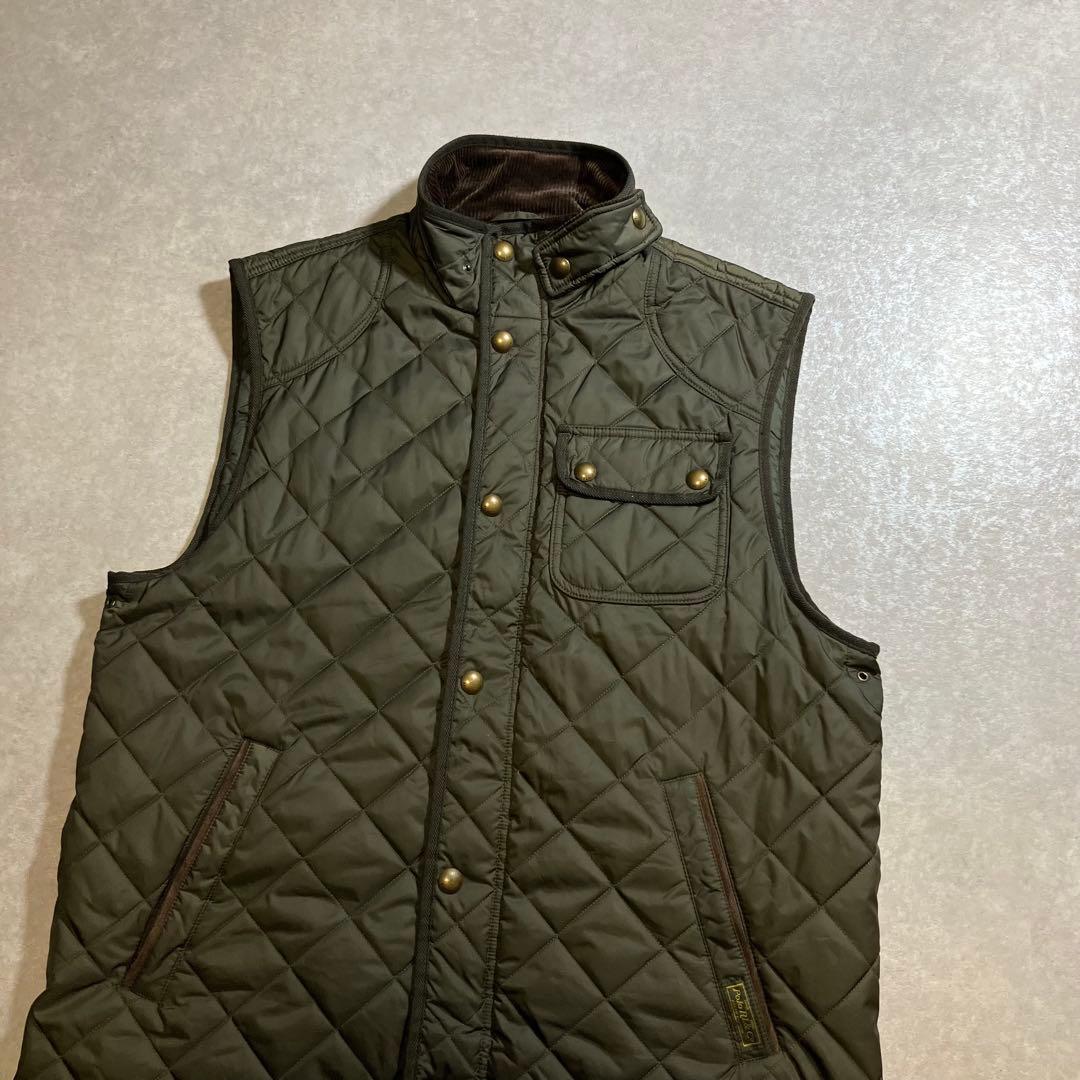 POLO Ralph Lauren キルティングベスト オリーブ ダブルジップ