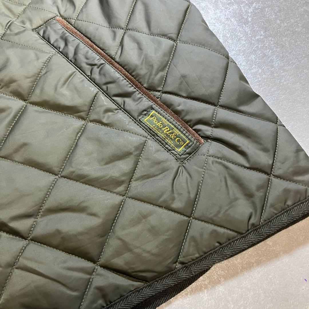 POLO Ralph Lauren キルティングベスト オリーブ ダブルジップ