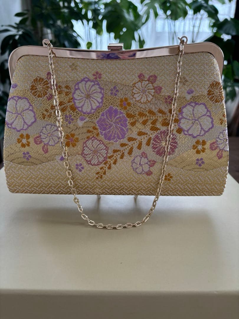【新品未使用】最高級 佐賀錦 草履バッグセット 金色 花柄 成人式 卒業式