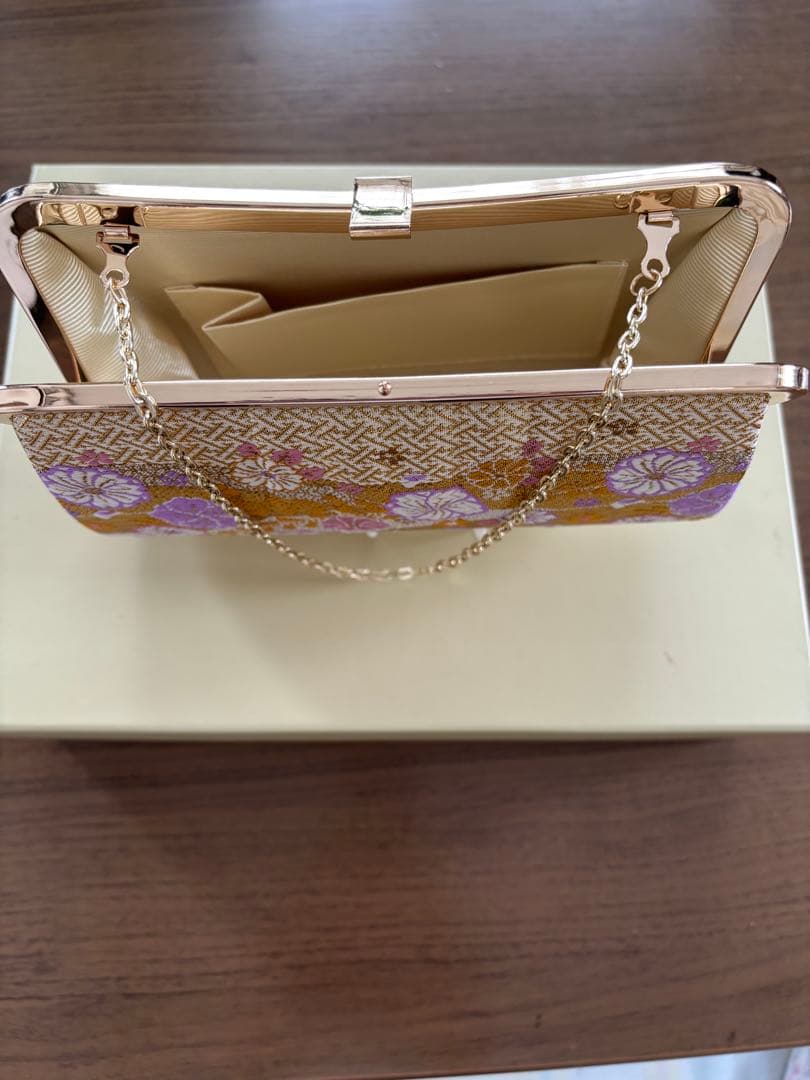 【新品未使用】最高級 佐賀錦 草履バッグセット 金色 花柄 成人式 卒業式