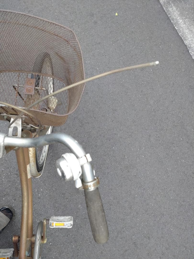 シティサイクル グレー現状錆あり 前カゴ後荷台付