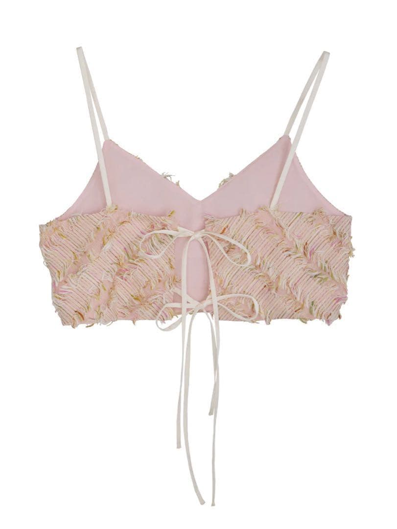 トップス Ameri 2WAY MIX PINK SHAGGY BUSTIER