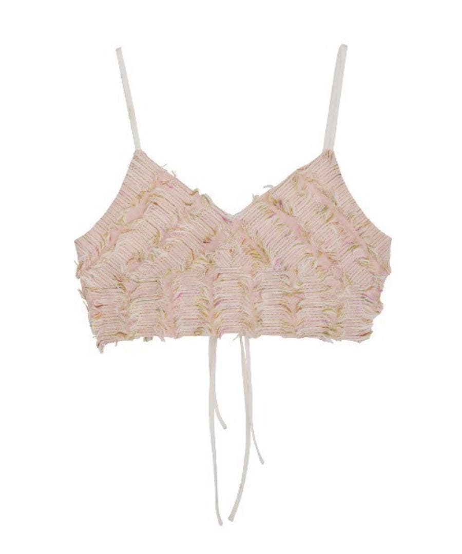 トップス Ameri 2WAY MIX PINK SHAGGY BUSTIER