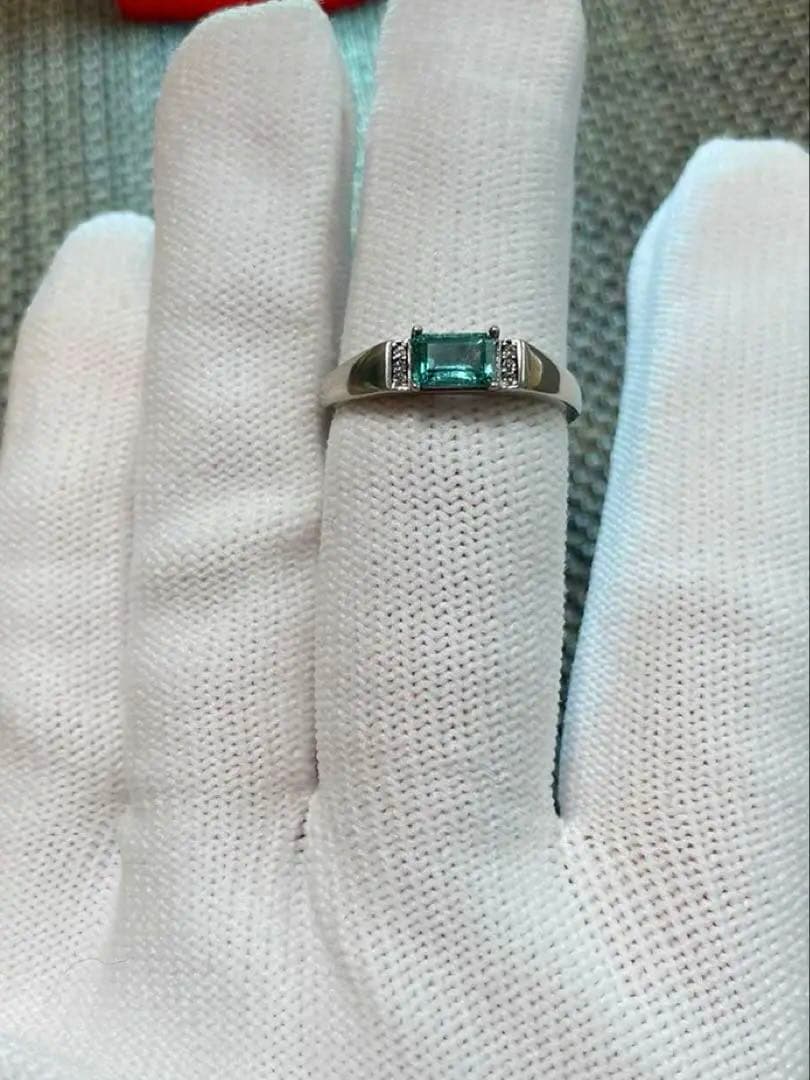 ニ*。様 ネオンブルーに輝く稀少な宝石　パライバトルマリン指輪フリーサイズ
