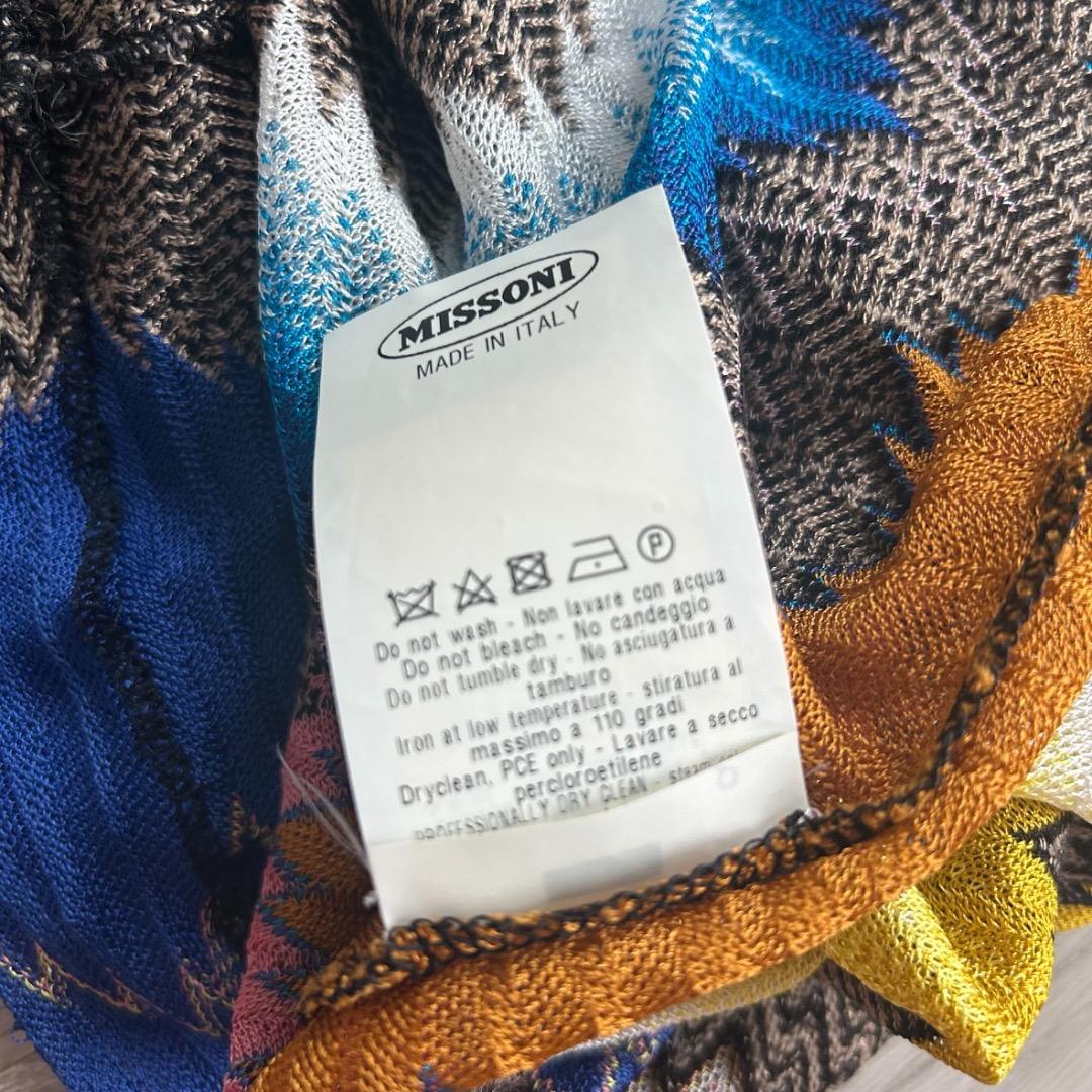 ミッソーニ MISSONI ニット ワンピース ロングスリーブ 長袖 総柄