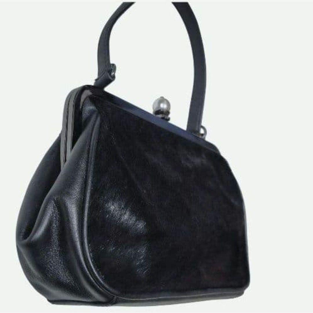 美品 ユナイテッドアローズ ハラコ素材 パーティーバッグ ハンドバッグ 黒