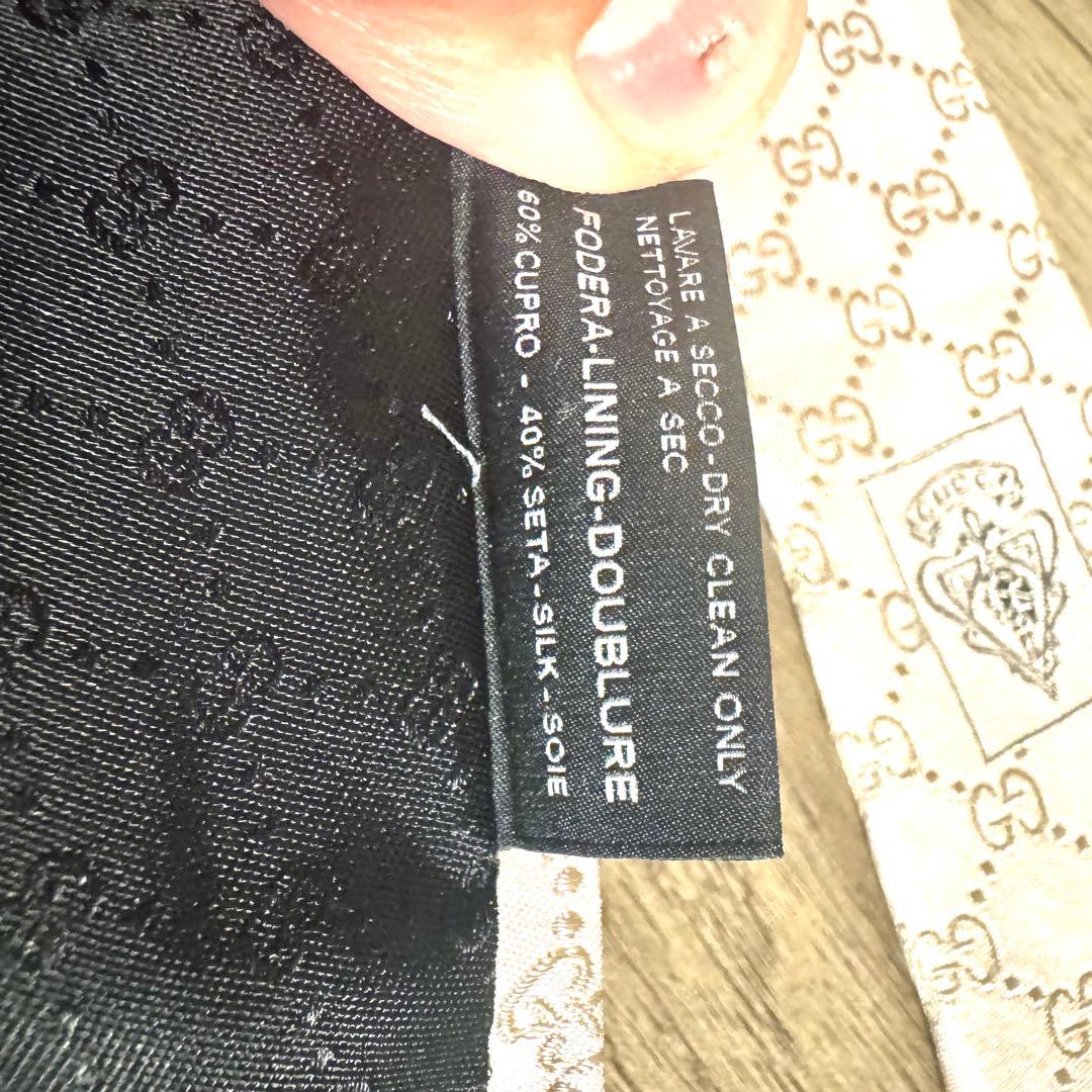(美品)GUCCI グッチ 高級シルクネクタイ ピンク GG総柄 美品 イタリア