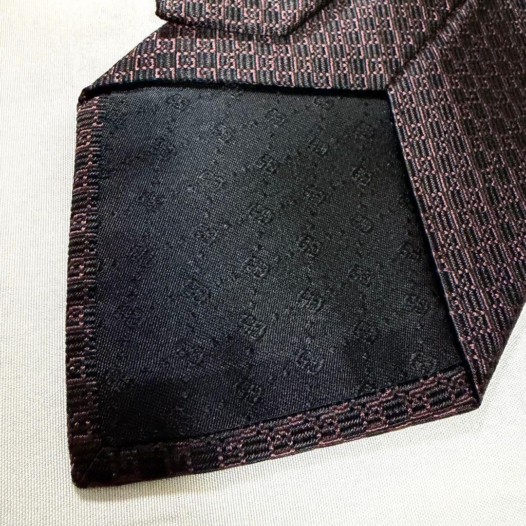 ★美品★GUCCI ネクタイ ブラウン シルク