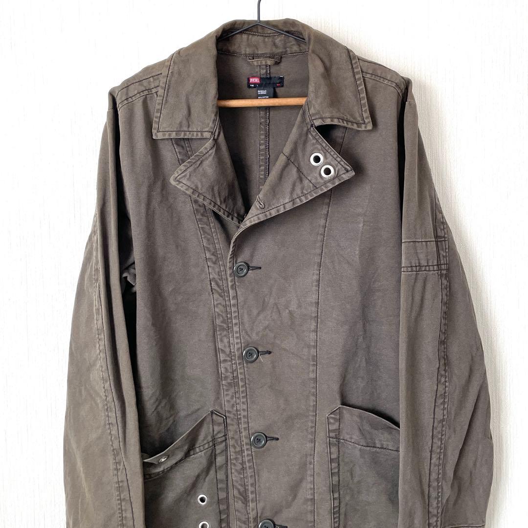 【大人気 早い者勝ち】DIESEL ディーゼル コート ブラウン L アウター