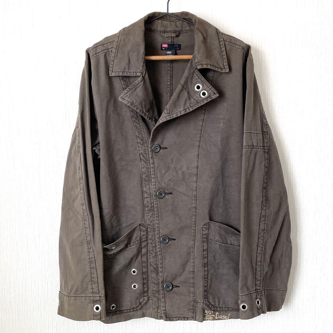 【大人気 早い者勝ち】DIESEL ディーゼル コート ブラウン L アウター